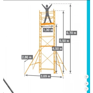 Aluminijumska Skela 6,7m Speed UP XL Centaure