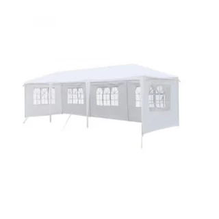 Paviljon Tenda 9x3m Bela Sa Stranicama