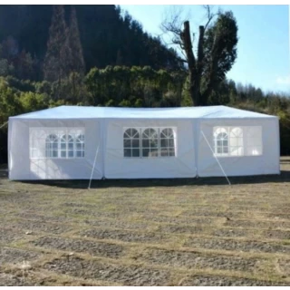 Paviljon Tenda 9x3m Bela Sa Stranicama