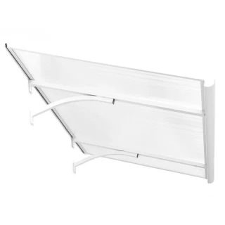 Nadstrešnica Za Vrata 160x90cm Aluminijumska Baza Bela