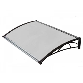 Nadstrešnica Za Vrata 82x120cm Smeđa Baza Ploča Prozirna 6mm
