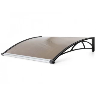 Nadstrešnica Za Vrata 82x120cm Siva Baza Ploča Bronza 6mm