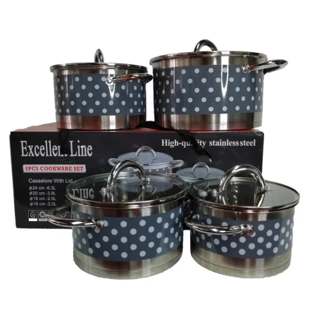 Excellent Line Jumbo Set Lonci 8 delova EL-8BVS