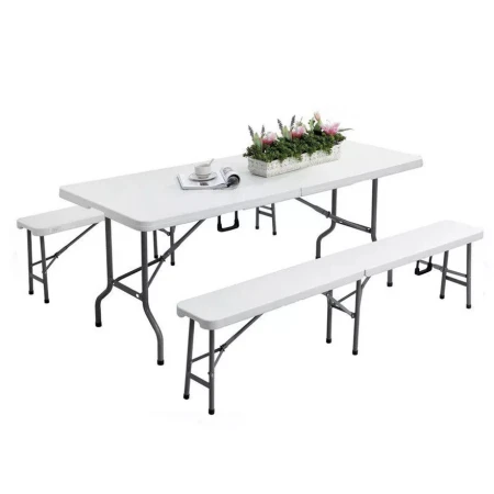 Prenosivi pivski sto sa klupama 181x70cm