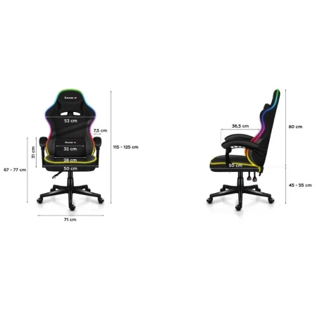 Huzaro Force 4.4 RGB Crna Gaming stolica