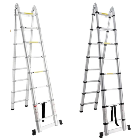 SuperStep Duple FULL Aluminijumske Teleskopske Merdevine 2,5+2,5m