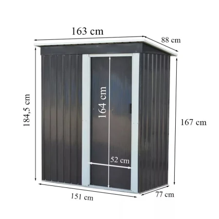 Kućica za baštenski alat Montana 151x77x184,5cm