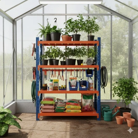 SuperHome 200x120x60cm 4x200kg Potpuno Metalna Montažna Polica