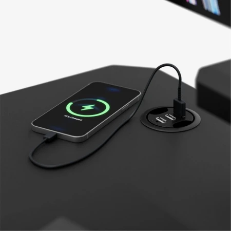 Mark Adler Leader 5.1 Crni Kancelarijski sto sa postoljem za monitor