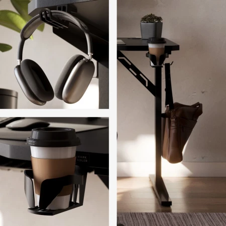 Mark Adler Leader 5.1 Crni Kancelarijski sto sa postoljem za monitor