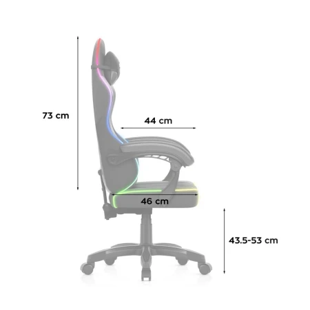 Huzaro Force 2.7 RGB Crna Gaming stolica