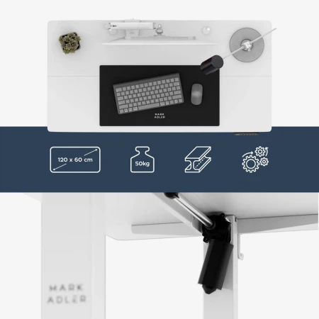 Mark Adler Leader 6.9 Beli Električni podesivi sto 120x60cm