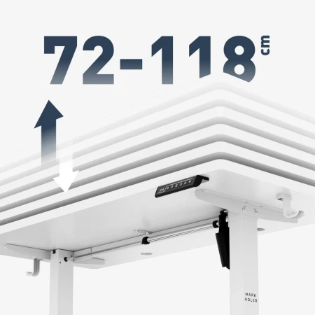 Mark Adler Leader 6.9 Beli Električni podesivi sto 120x60cm