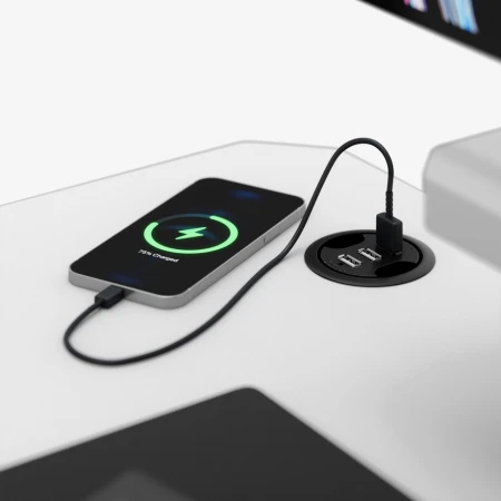 Mark Adler Leader 5.1 Beli Kancelarijski sto sa postoljem za monitor