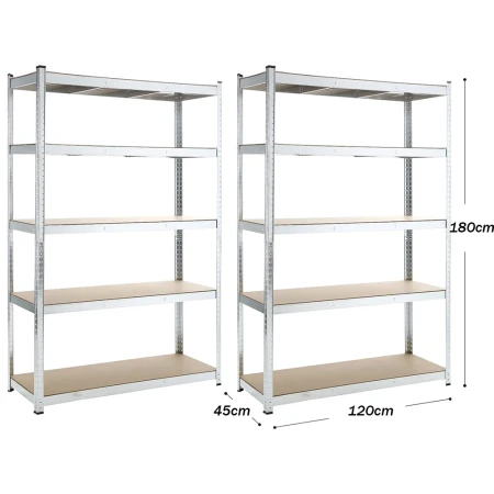 SuperHome 180x120x45cm 5x225kg Metalna Montažna Polica