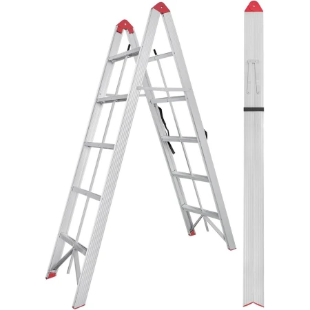 SuperStep Duple Sklopive Štapne Alu Merdevine 2x5 188cm
