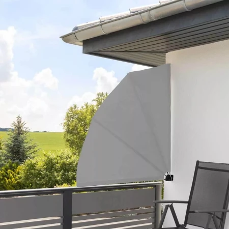 Bočna sklopiva tenda za balkon 140cm Siva