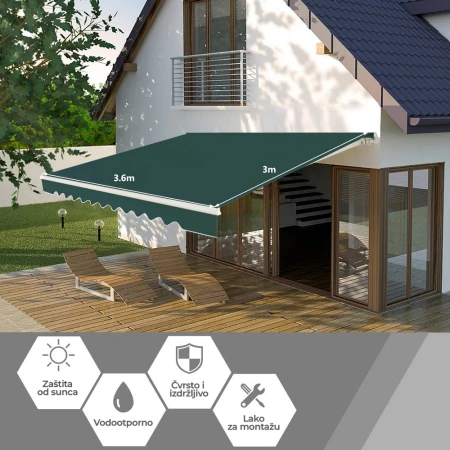 Tenda 360x300cm Zelena