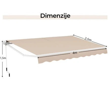 Tenda 400x250cm Bež