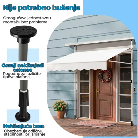 Balkonska Tenda Bež 200x120cm