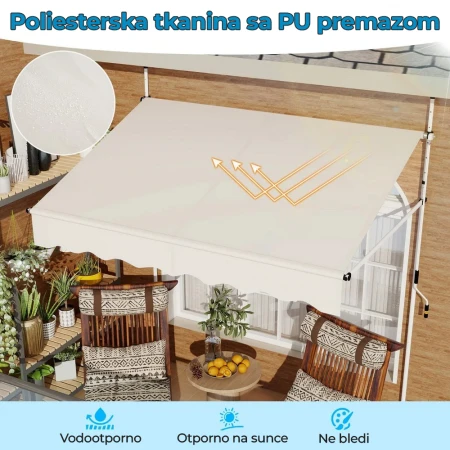 Balkonska Tenda Bež 200x120cm