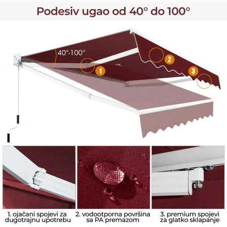 Tenda 250x200cm Bordo
