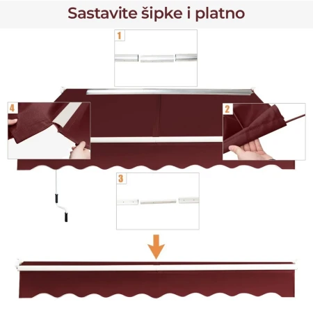 Tenda 250x200cm Bordo