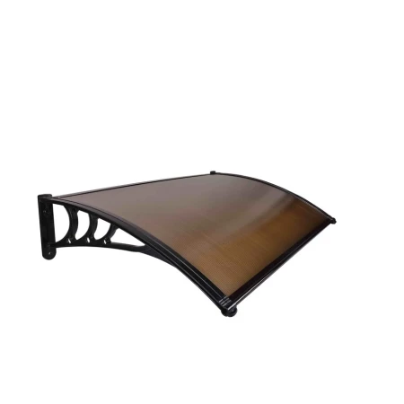 Nadstrešnica Aluminijumska 150x120cm Crna Bronza 5mm
