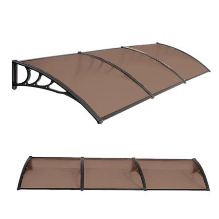 Nadstrešnica Aluminijumska 270x120cm Crna Bronza 5mm