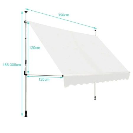 Montelux Easy 350x120cm Bež Balkonska Tenda